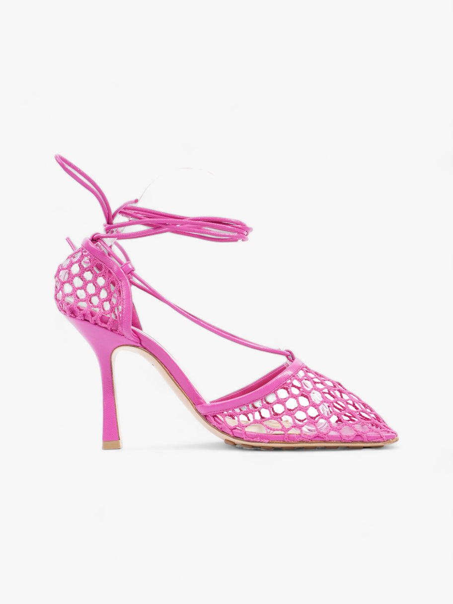 Bottega Veneta Lace Up Pumps 80 Pink Mesh EU 37.5 UK 4.5 Image 4