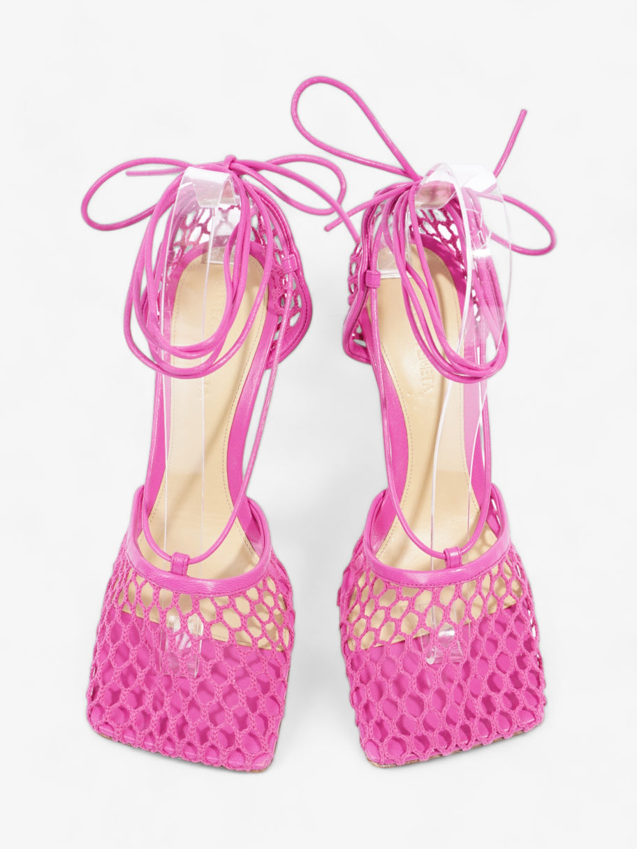 Bottega Veneta Lace Up Pumps 80 Pink Mesh EU 37.5 UK 4.5 Image 7