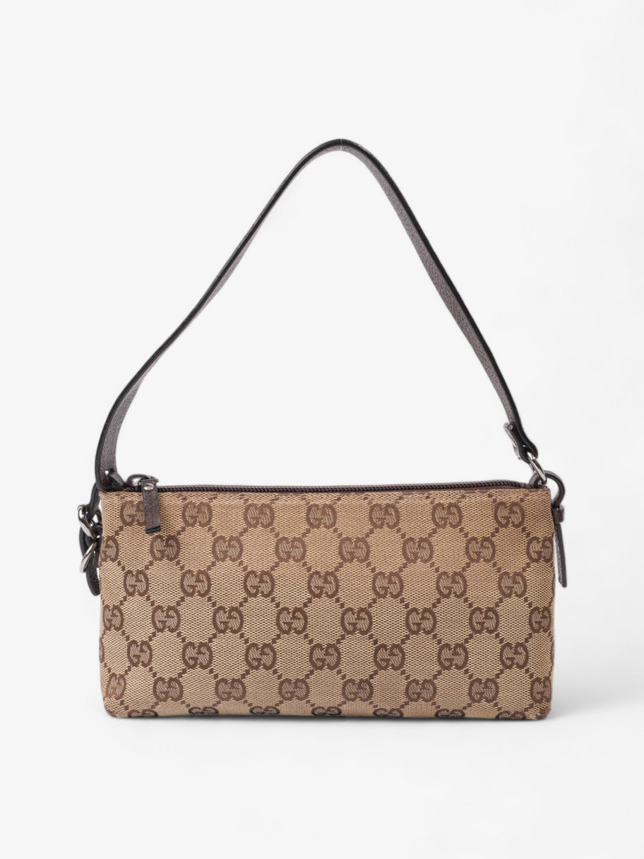 Gucci GG Pochette GG Supreme / Brown Coated Canvas Image 1