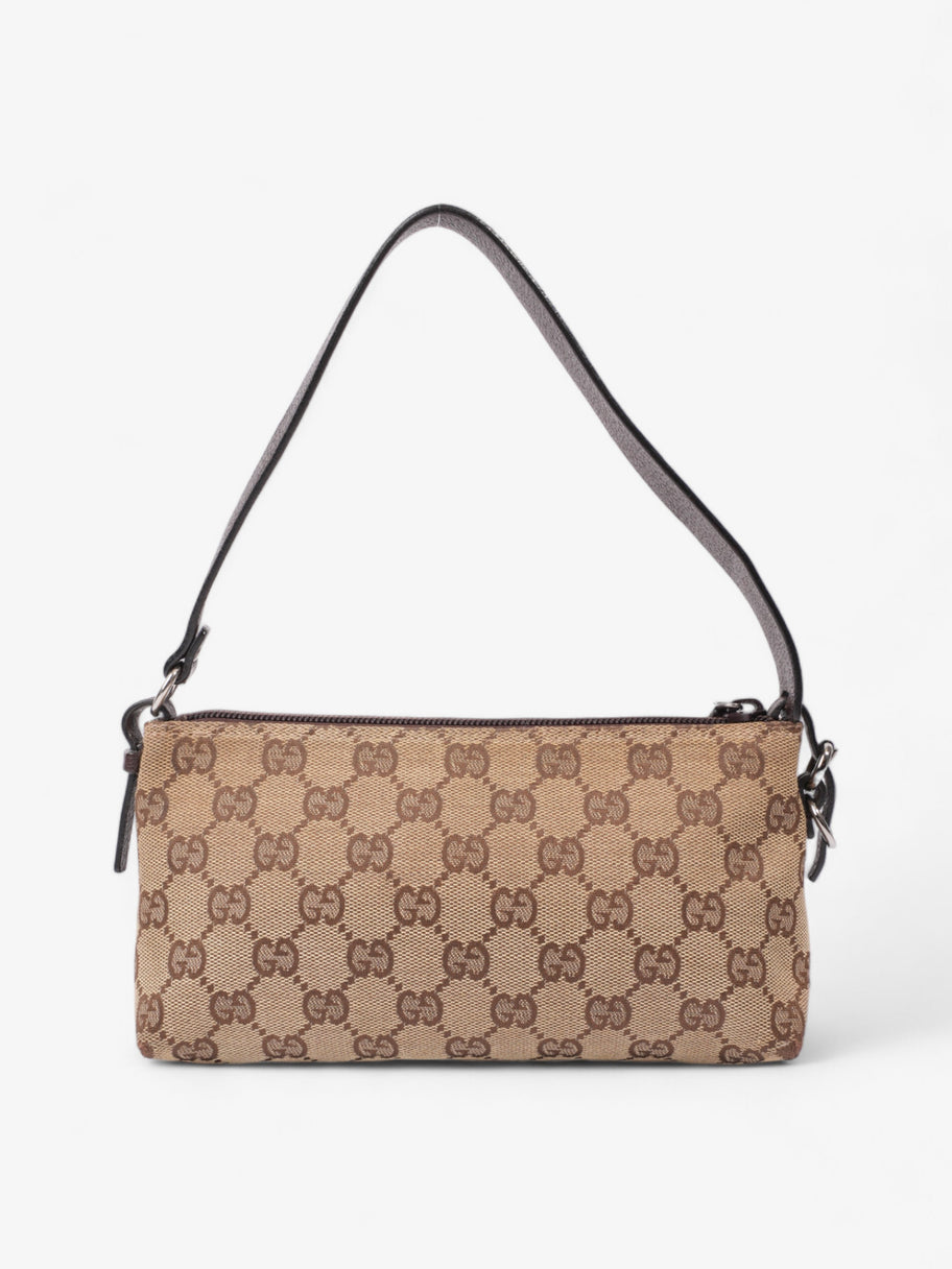 Gucci GG Pochette GG Supreme / Brown Coated Canvas Image 4