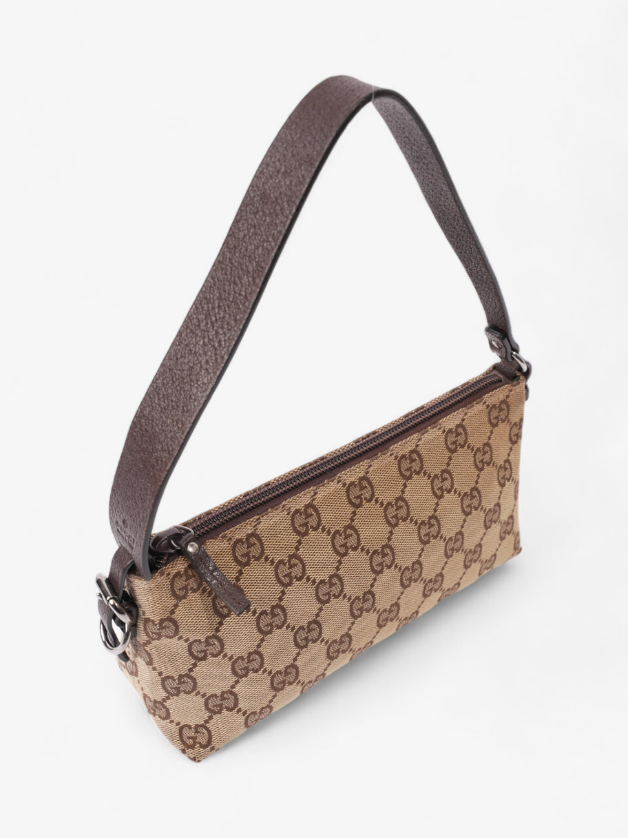 Gucci GG Pochette GG Supreme / Brown Coated Canvas Image 7