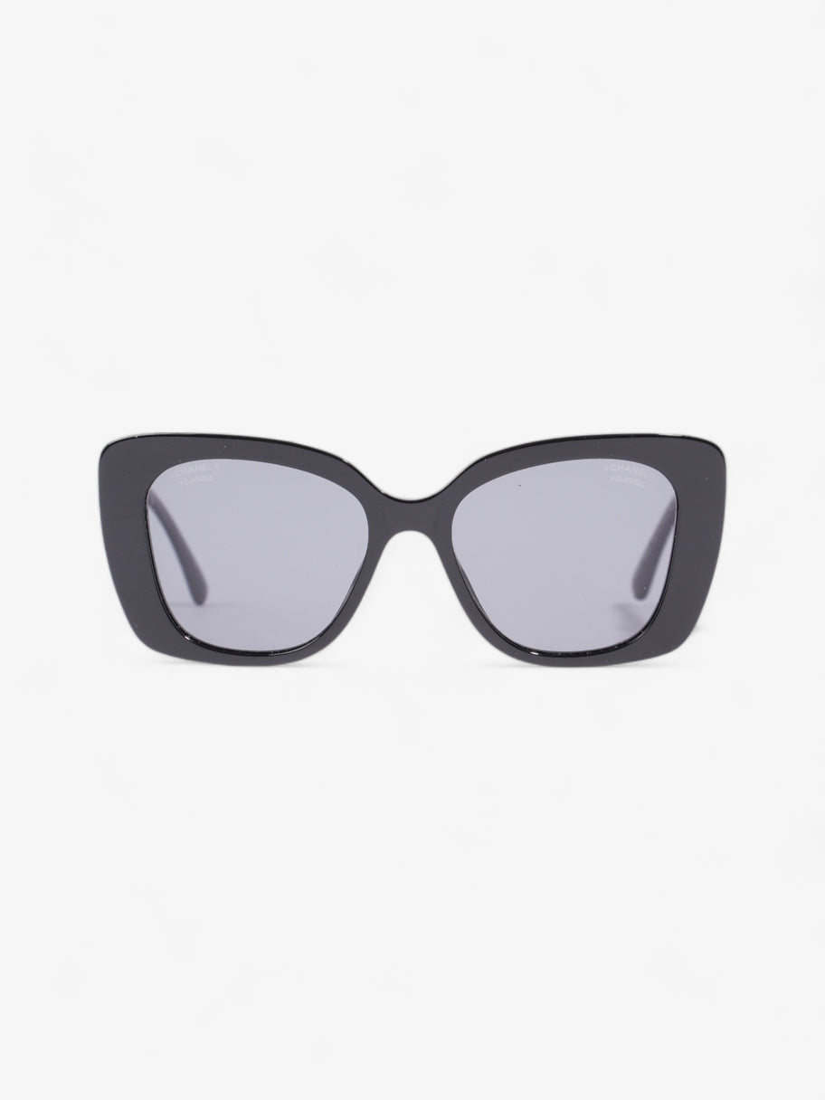 Chanel Square Sunglasses Black Acetate 140mm Image 1