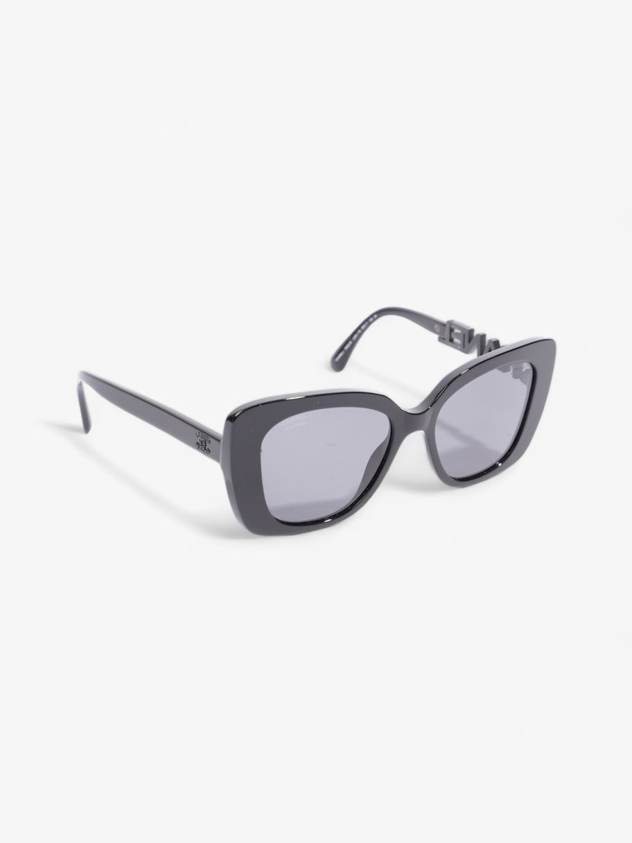 Chanel Square Sunglasses Black Acetate 140mm Image 5