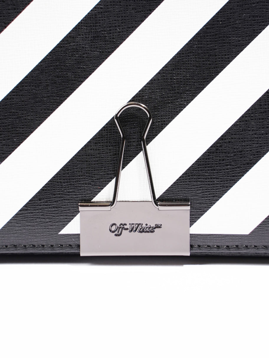 Off White Binder Clip Diag Bag Black / White / Yellow Leather Image 7