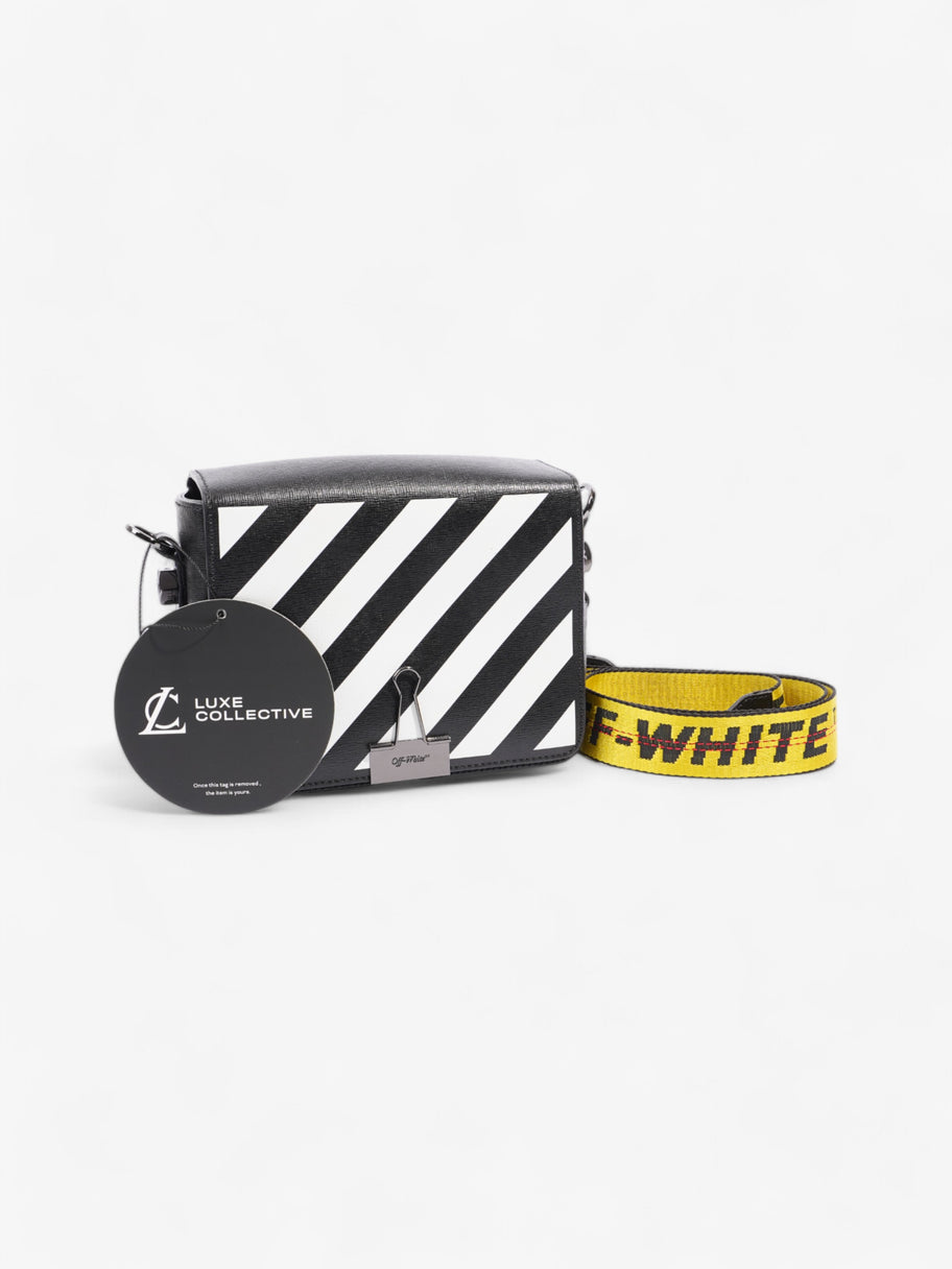 Off White Binder Clip Diag Bag Black / White / Yellow Leather Image 10