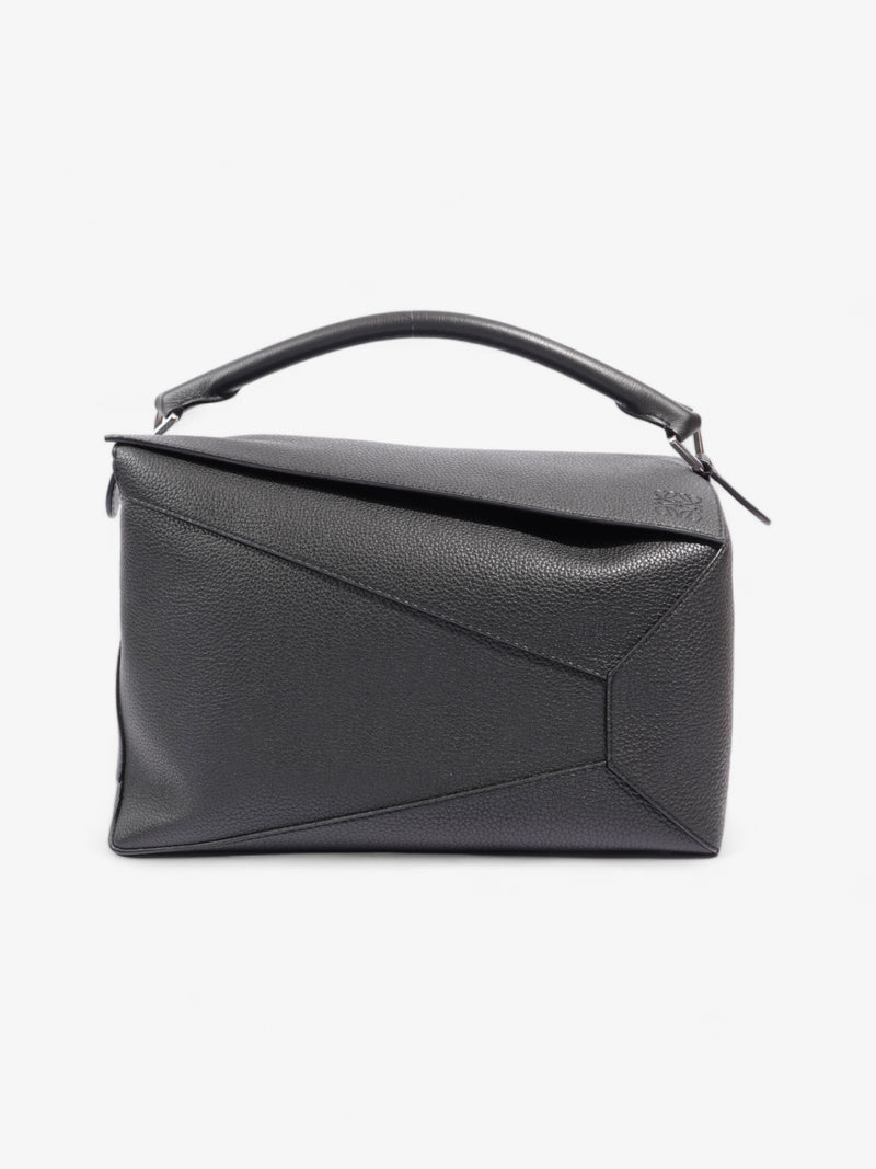  Loewe Puzzle Black Grained Leather Large