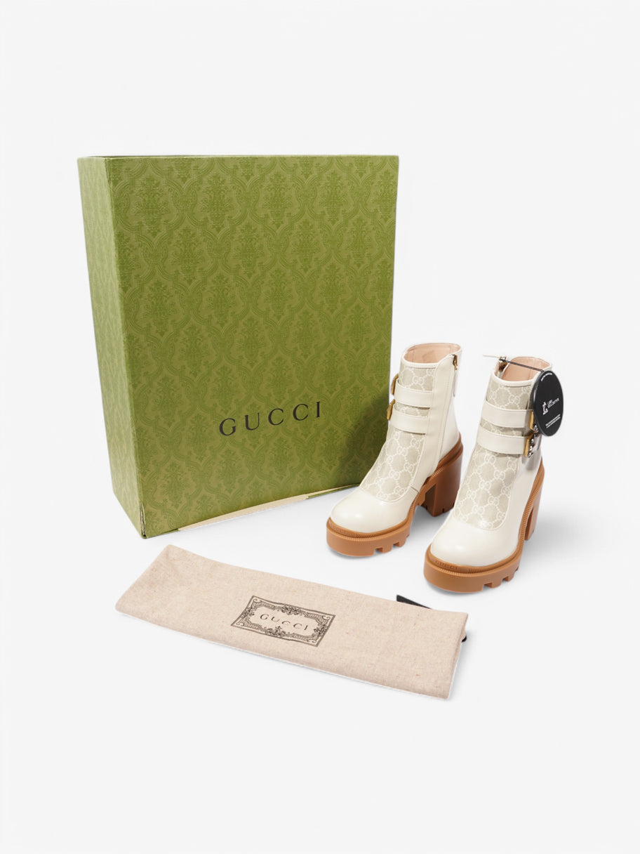 Gucci GG Supreme Ankle boots White  Leather EU 37.5 UK 4.5 Image 10