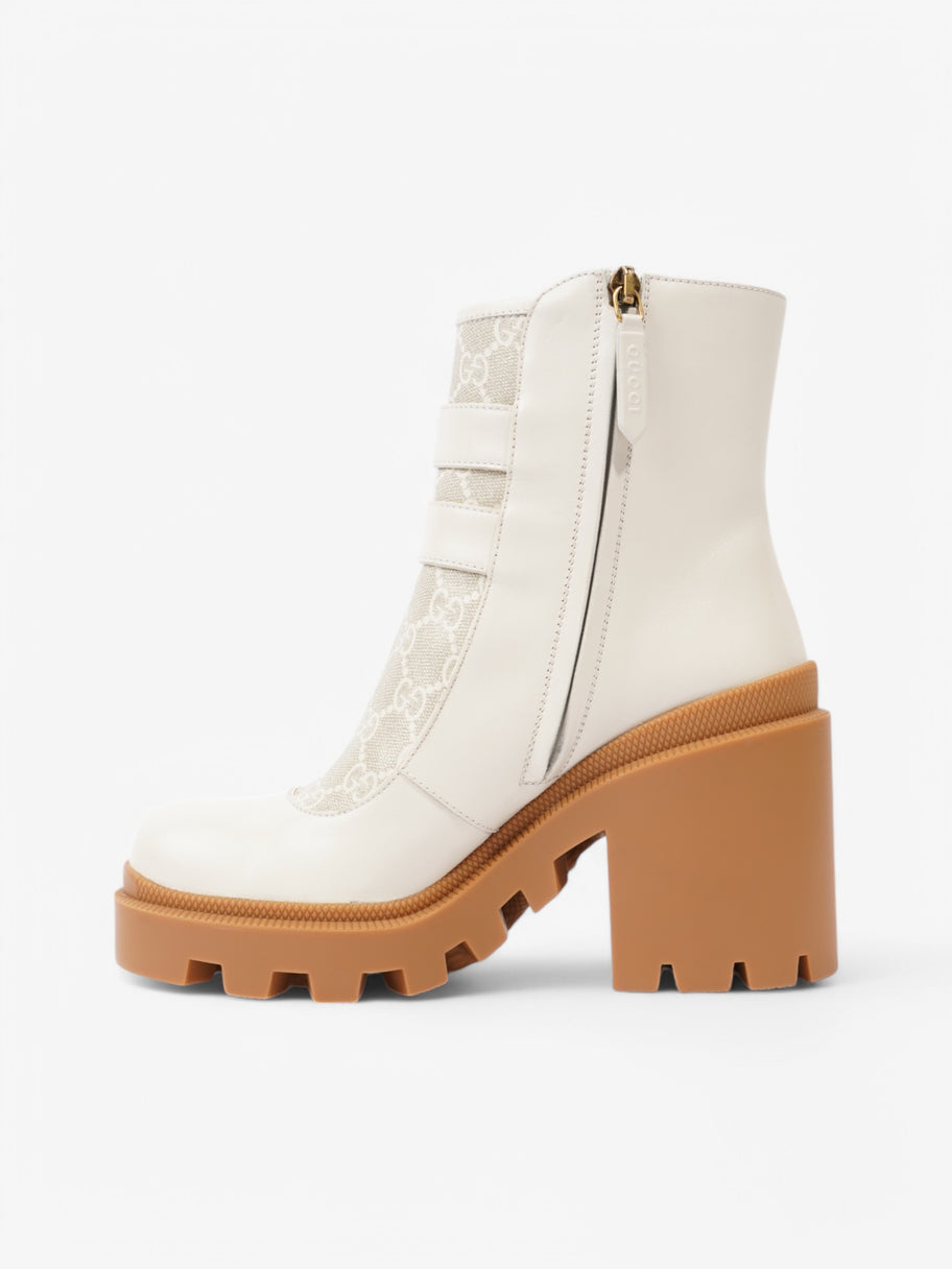 Gucci GG Supreme Ankle boots White  Leather EU 37.5 UK 4.5 Image 3