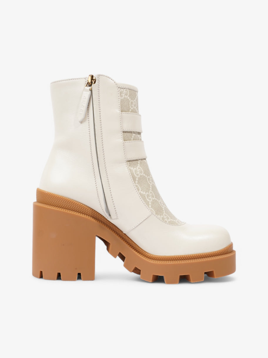 Gucci GG Supreme Ankle boots White  Leather EU 37.5 UK 4.5 Image 4