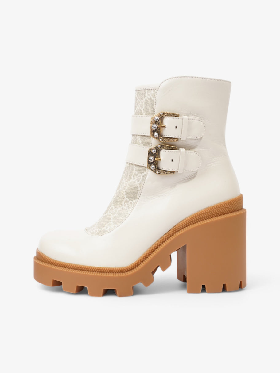 Gucci GG Supreme Ankle boots White  Leather EU 37.5 UK 4.5 Image 5