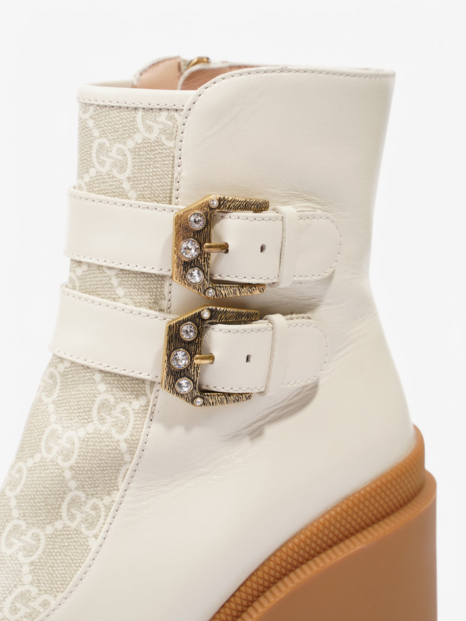 Gucci GG Supreme Ankle boots White  Leather EU 37.5 UK 4.5 Image 9