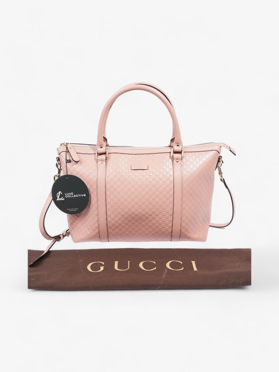 Gucci Microguccissima Tote Pink Leather Image 12