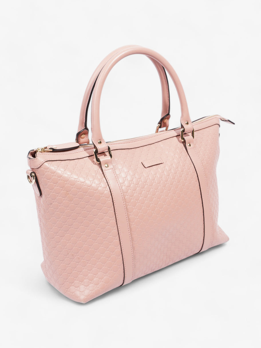 Gucci Microguccissima Tote Pink Leather Image 13