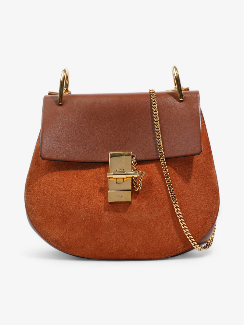  Chloe Drew Bag Brown / Orange Suede