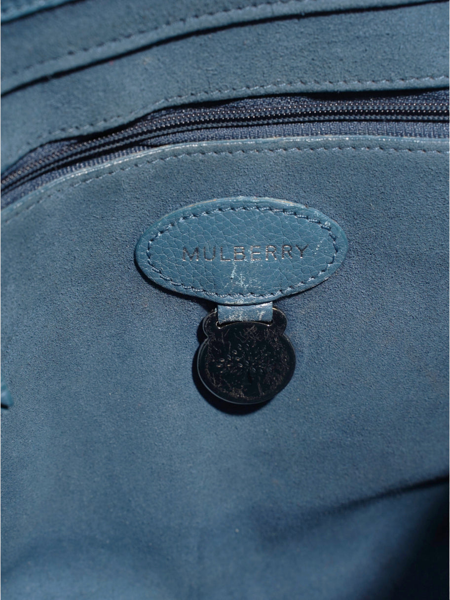 Mulberry Lily Petrol Blue Grained Leather Medium Image 9