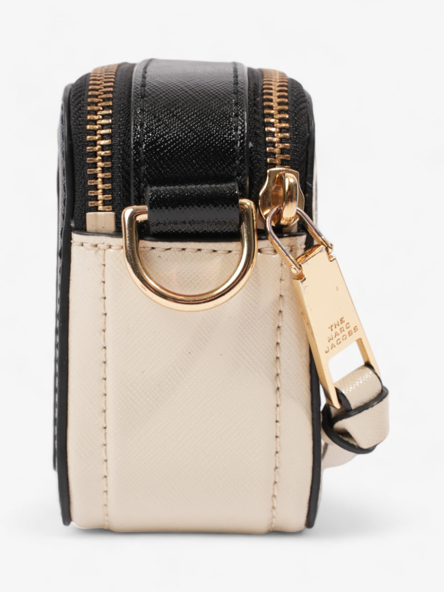 Marc Jacobs The Snapshot Bag Cream / Black Leather Image 5