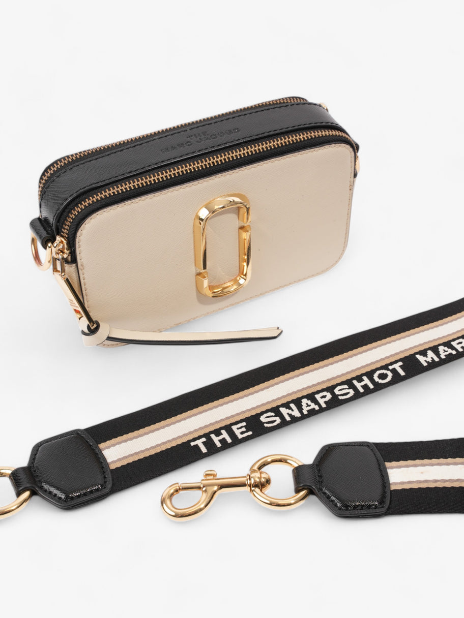 Marc Jacobs The Snapshot Bag Cream / Black Leather Image 7