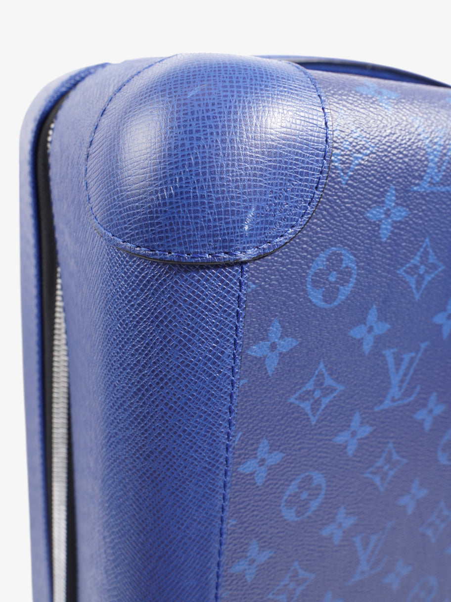 Louis Vuitton Horizon 55 Suitcase Blue Monogram Coated Canvas 55 Image 12