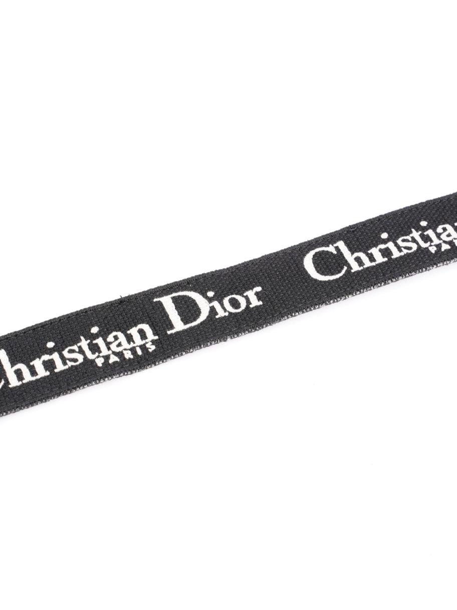 Adjustable Shoulder Strap Logo  Black / White Canvas Image 5