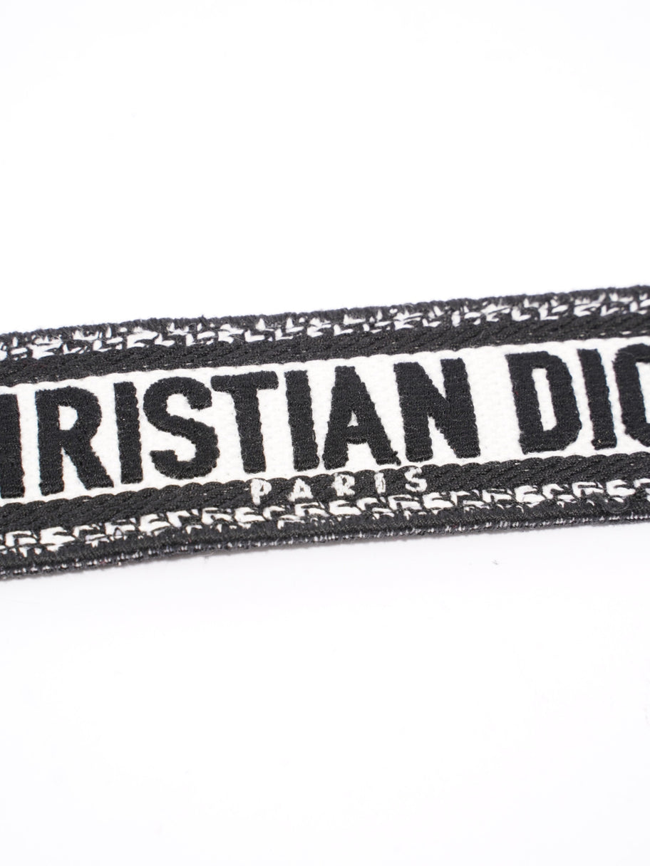 Adjustable Shoulder Strap Logo  Black / White Canvas Image 6