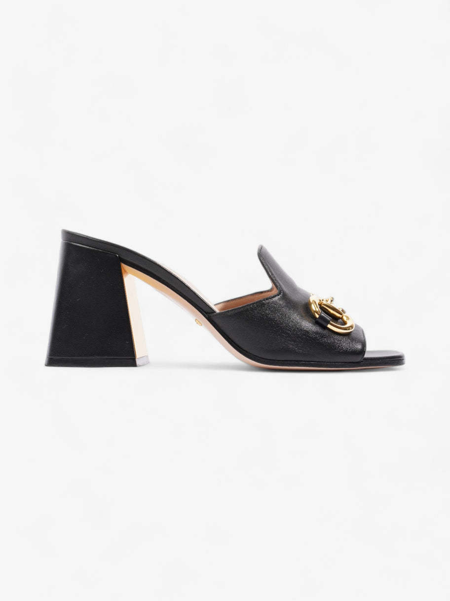 Gucci Horsebit Heeled Mules 80mm Black Leather EU 39 UK 6 Image 1