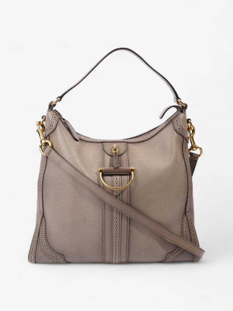  Gucci Hobo Bag Stone Grey Leather