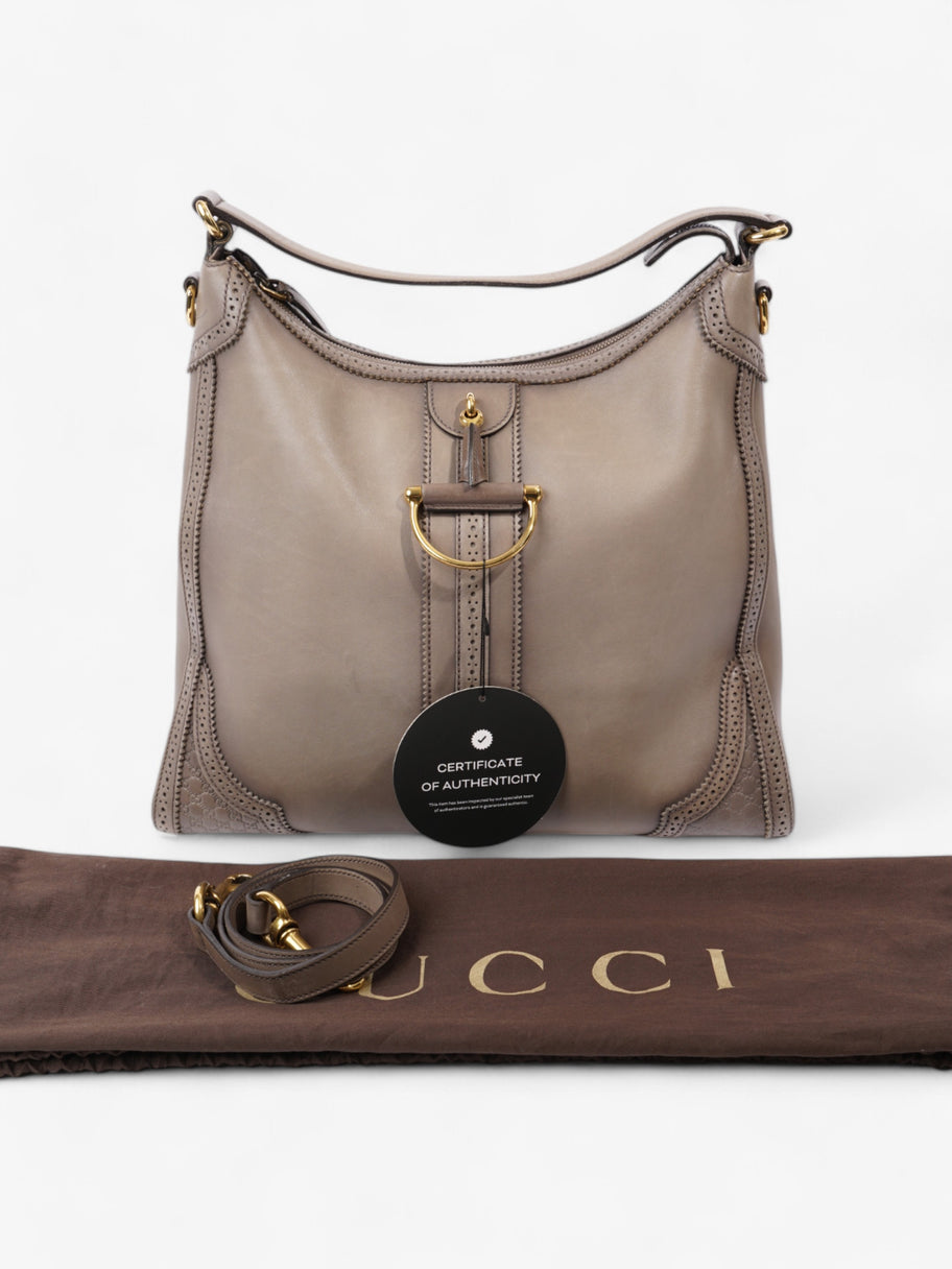 Gucci Hobo Bag Stone Grey Leather Image 9