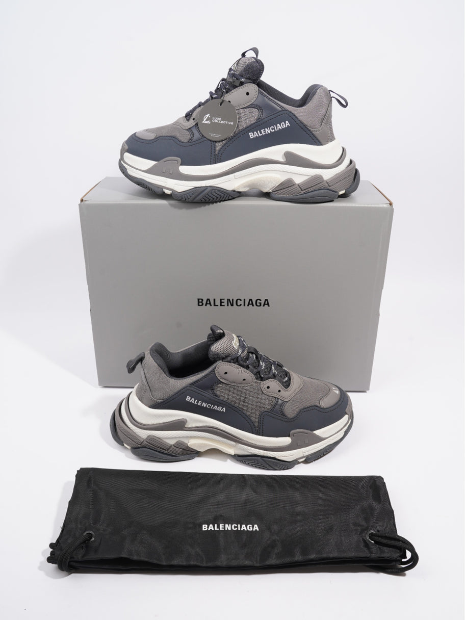 Balenciaga Triple S Dark Grey / Grey / White Mesh EU 41 UK 7 Image 10