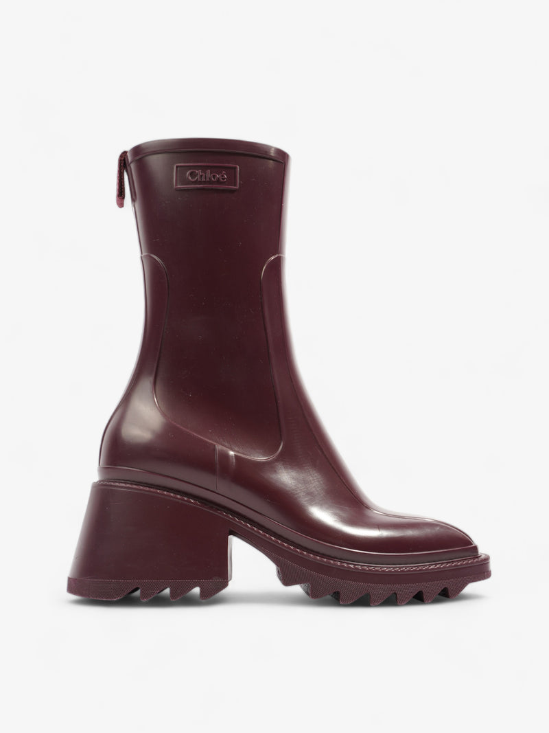  Chloe Betty Rainboots Burgundy Rubber EU 38 UK 5