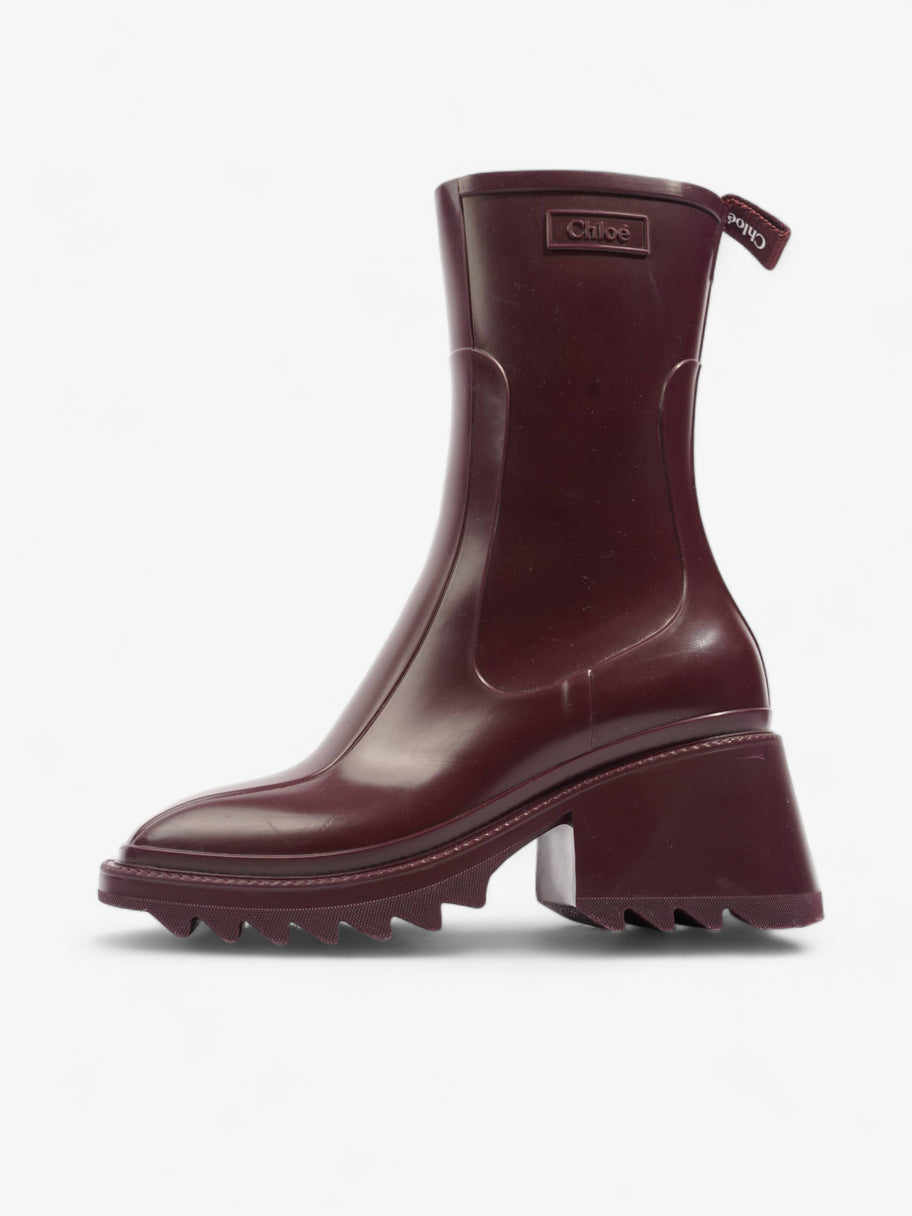 Chloe Betty Rainboots Burgundy Rubber EU 38 UK 5 Image 5