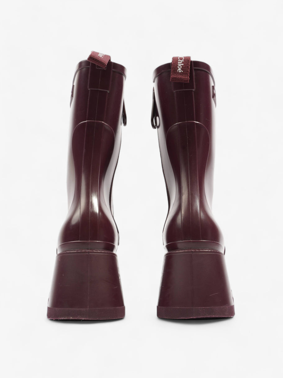 Chloe Betty Rainboots Burgundy Rubber EU 38 UK 5 Image 6