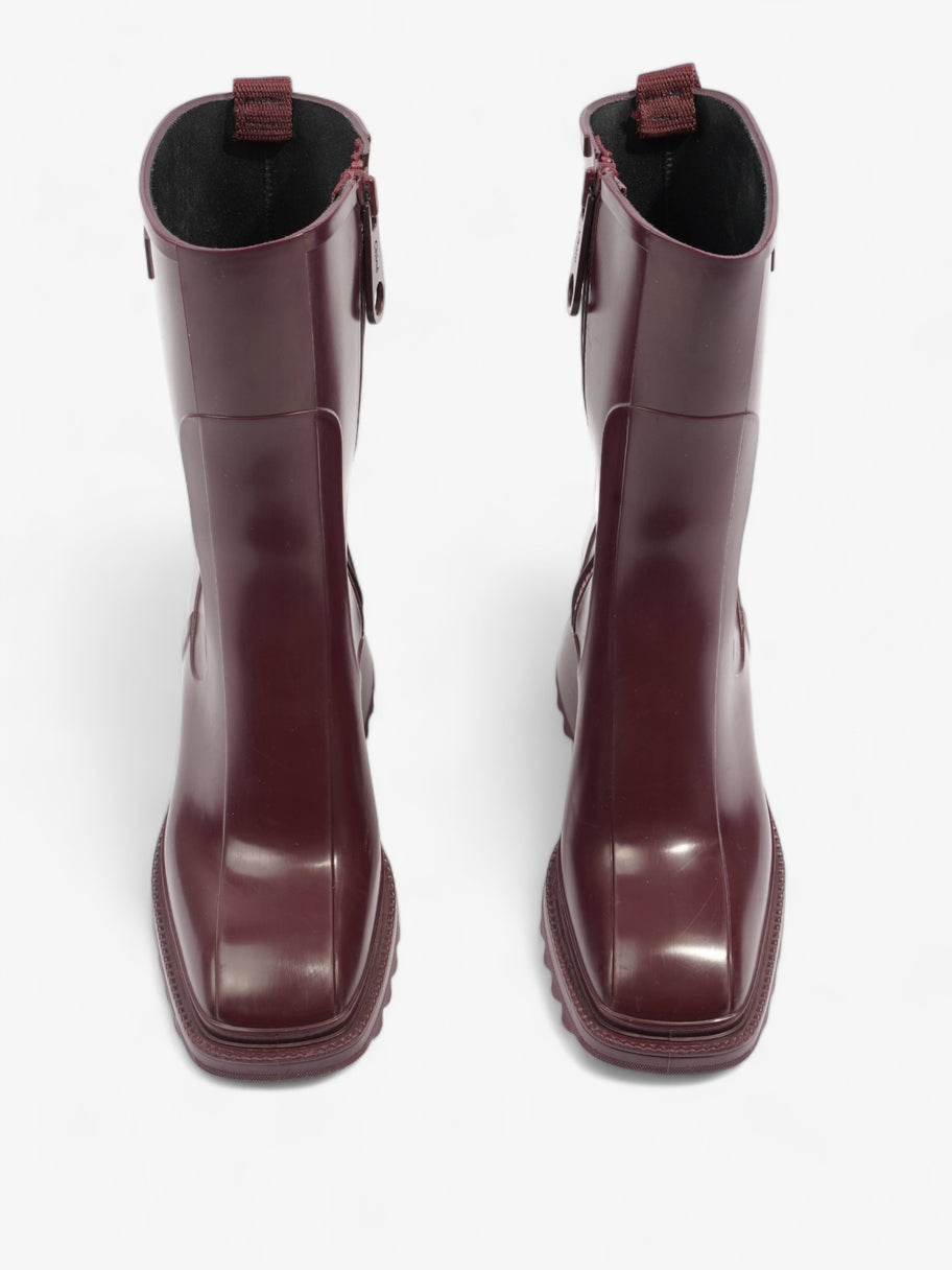 Chloe Betty Rainboots Burgundy Rubber EU 38 UK 5 Image 8