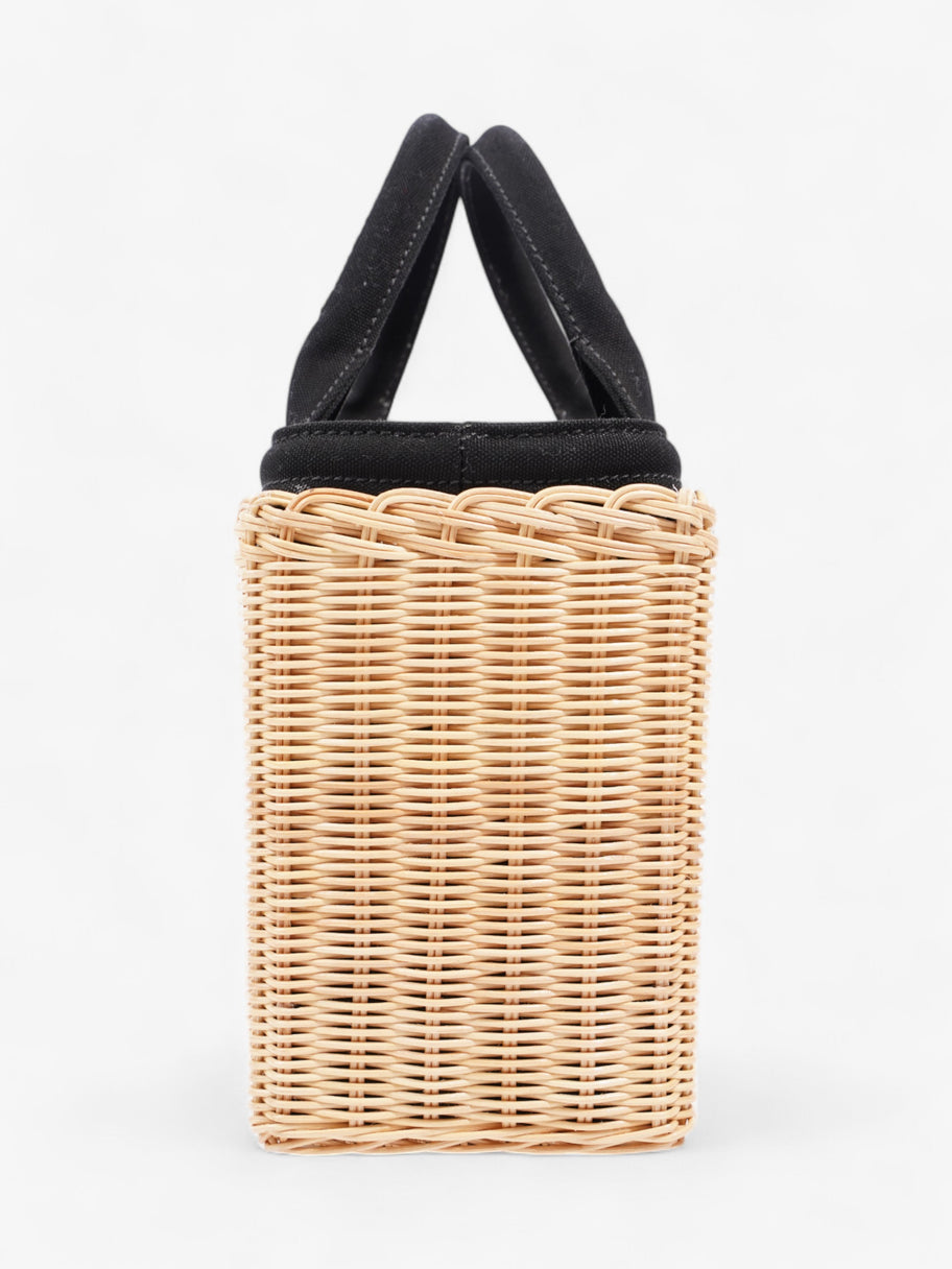 Prada Basket Bag Natural / Black Wicker Image 5