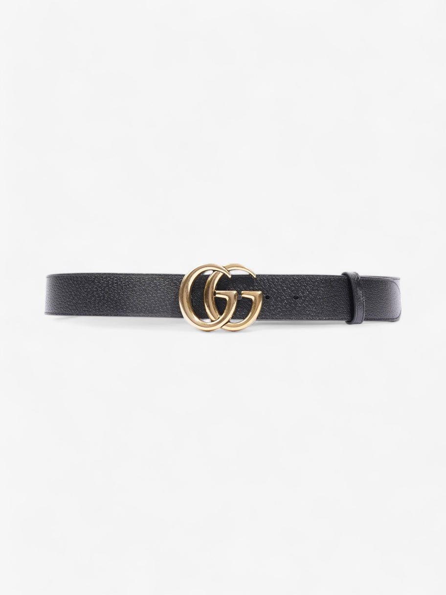 Gucci GG Marmont Belt Black / Gold Leather 100cm 40