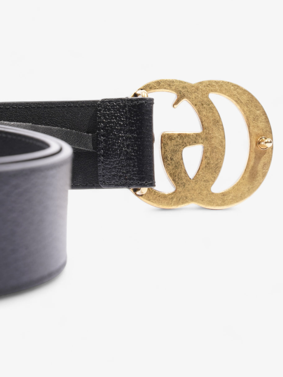 Gucci GG Marmont Belt Black / Gold Leather 100cm 40