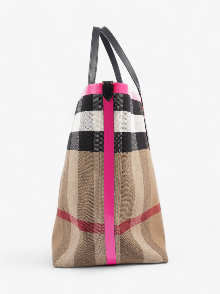 Burberry The Giant Reversible Tote House Check / Pink Canvas Image 4