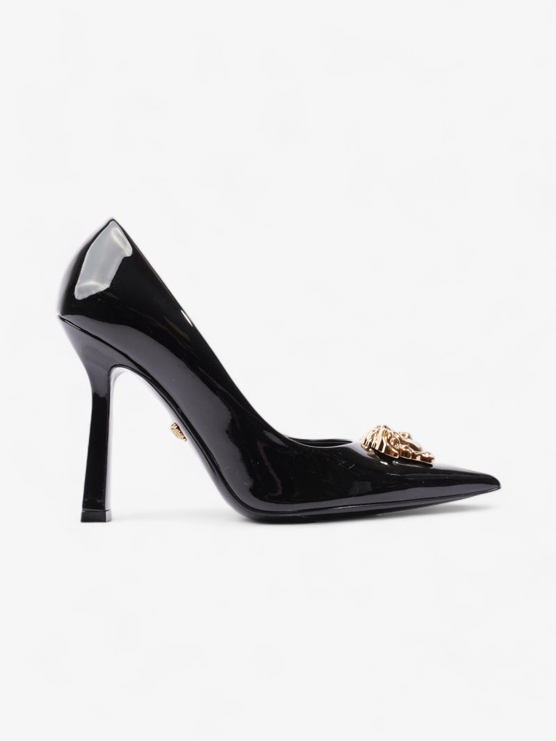  Versace Medusa Aevitas Heels 100 Black / Gold Patent Leather EU 40 UK 7