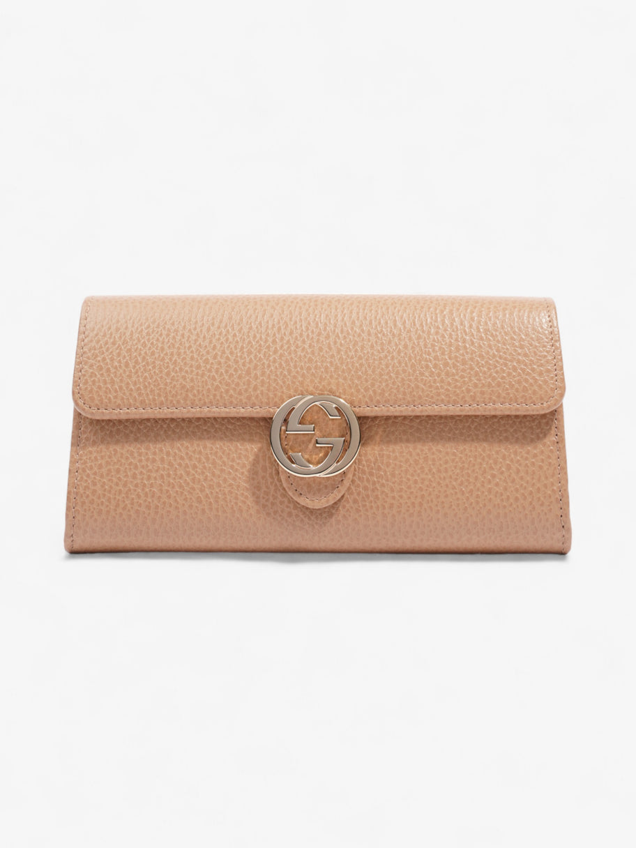 Gucci Interlocking G Continental Wallet Beige Calfskin Leather Image 1