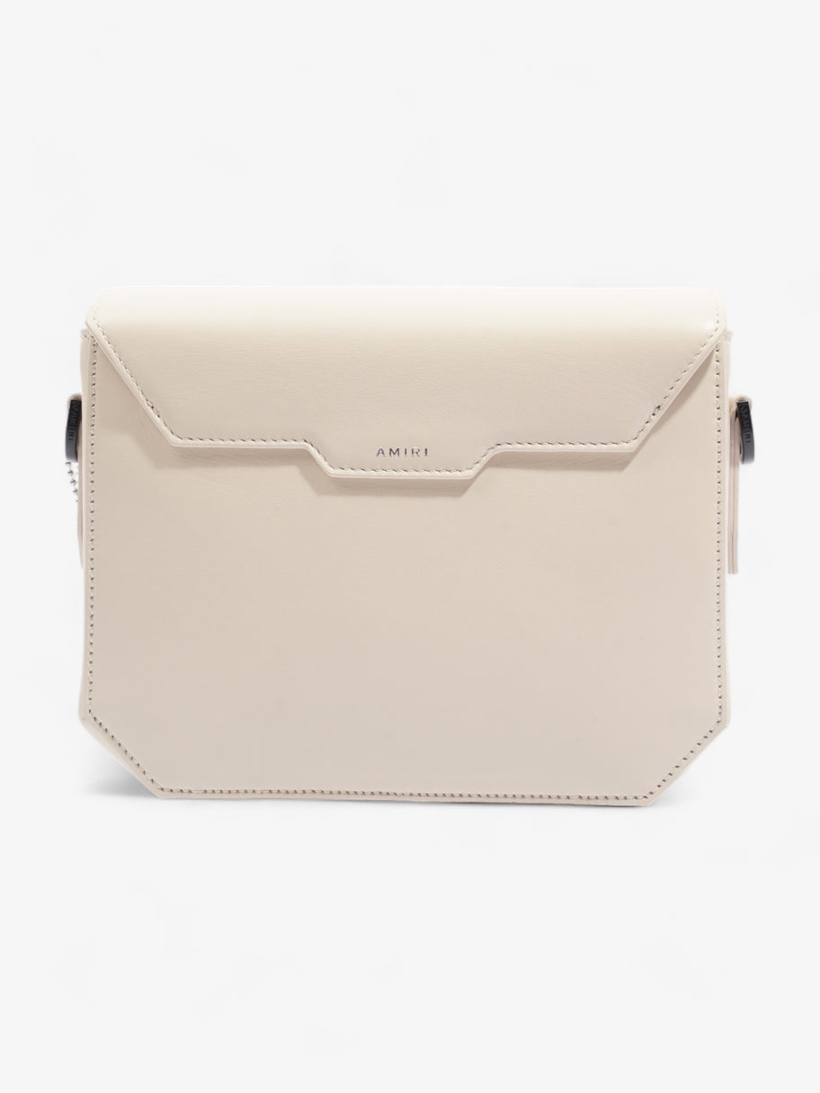 Amiri Birch Logo Embellished Crossbody Bag  Neutral Leather Image 4