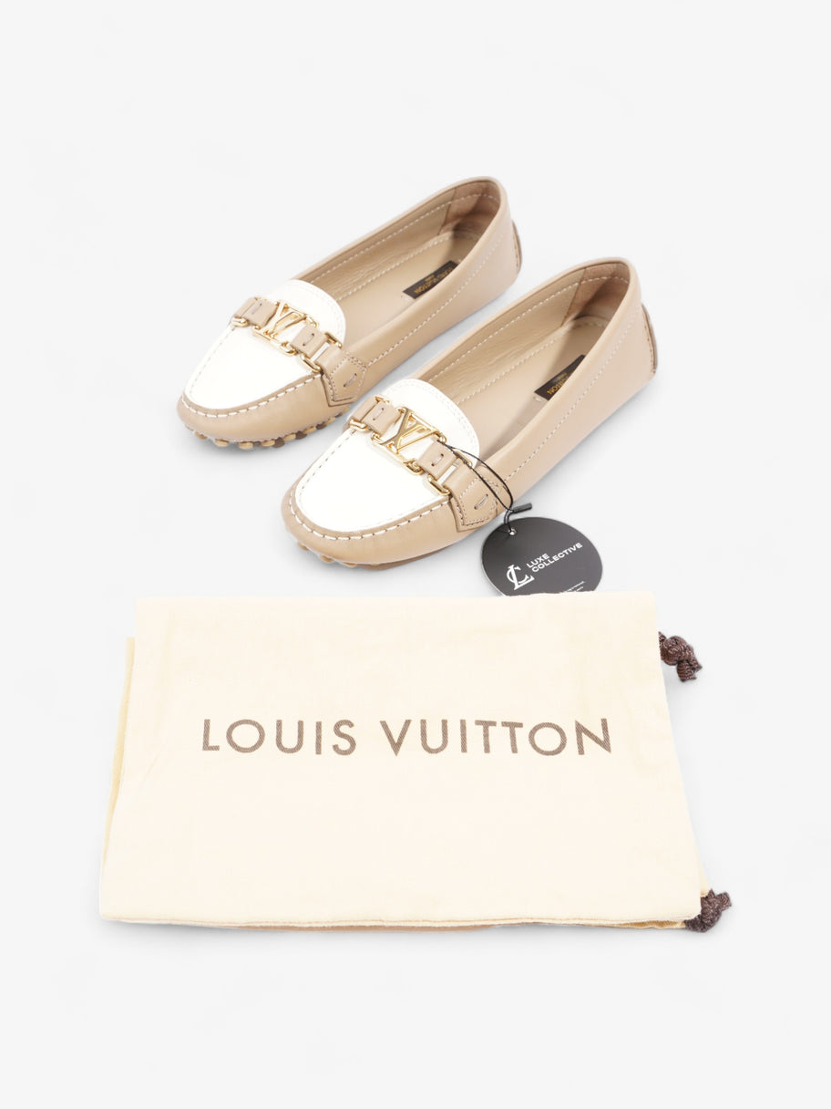 Louis Vuitton Driving Loafers Beige / White Leather EU 37 UK 4 Image 10