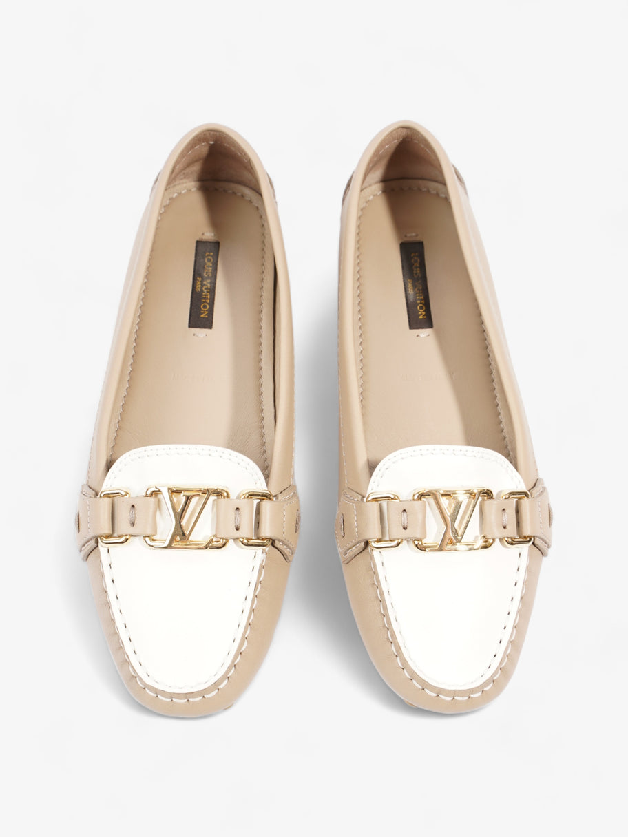 Louis Vuitton Driving Loafers Beige / White Leather EU 37 UK 4 Image 8