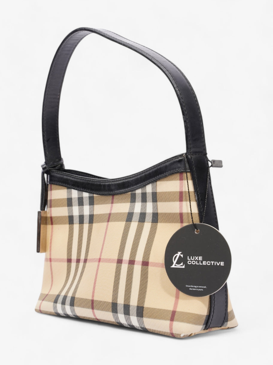 Burberry Check Shoulder Bag Nova Check / Black Coated Canvas Image 11