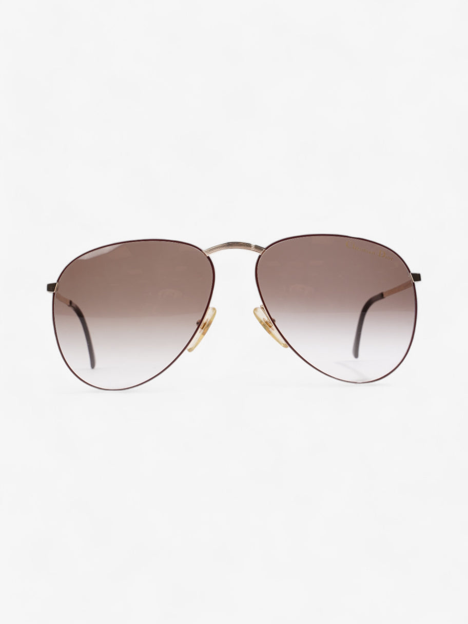 Christian Dior Monsieur Sunglasses Gold / Burgundy Acetate 135mm Image 1