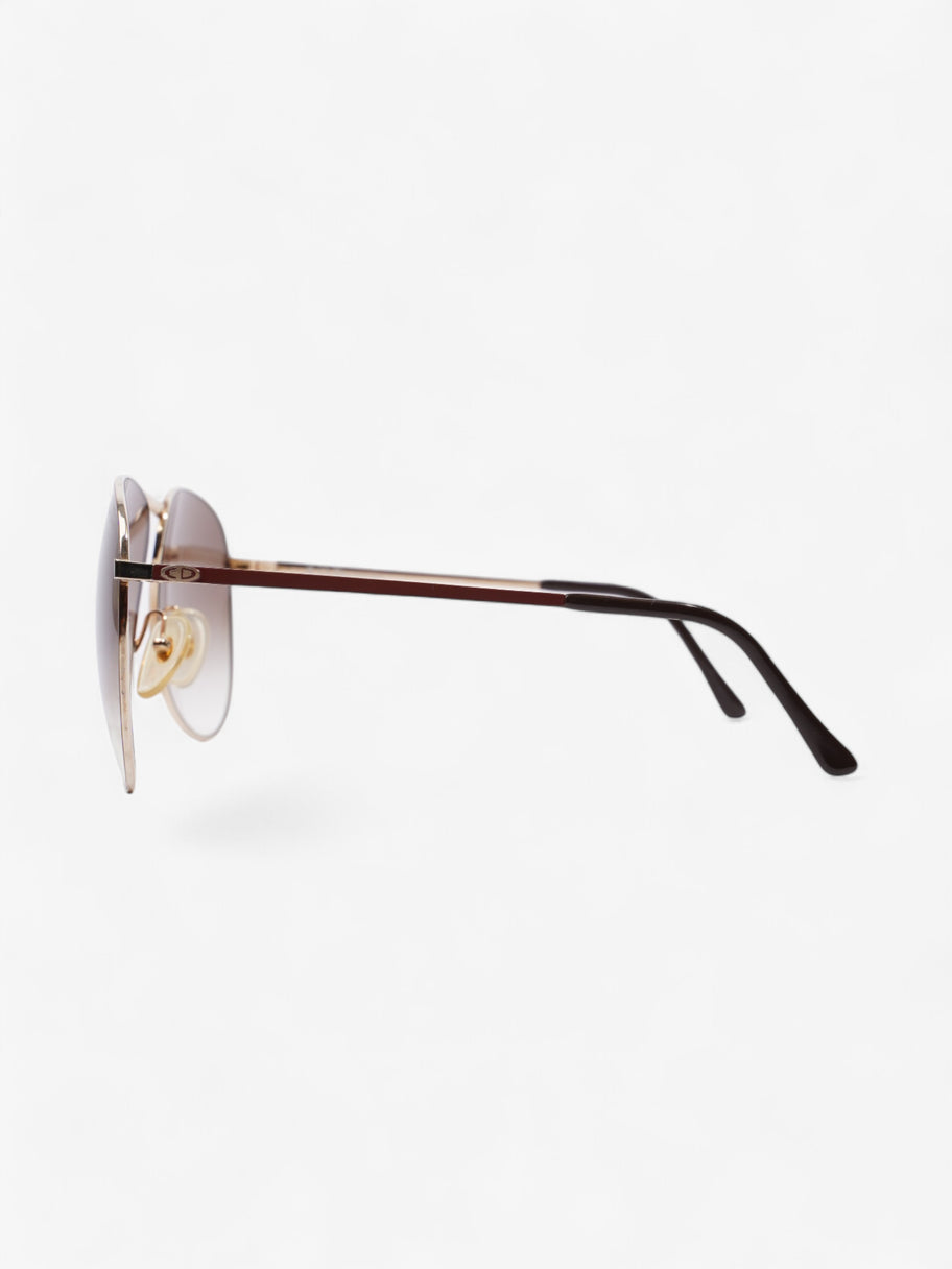 Christian Dior Monsieur Sunglasses Gold / Burgundy Acetate 135mm Image 2