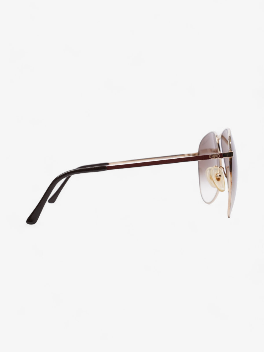 Christian Dior Monsieur Sunglasses Gold / Burgundy Acetate 135mm Image 4