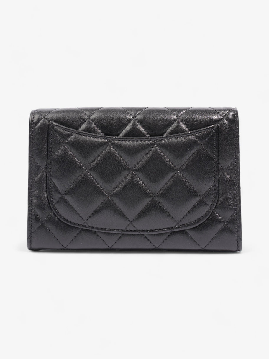 Chanel Classic Flap Wallet Black / Silver Lambskin Leather Image 2