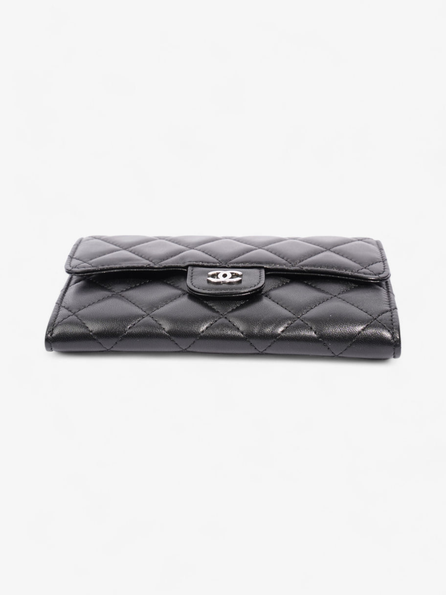 Chanel Classic Flap Wallet Black / Silver Lambskin Leather Image 5