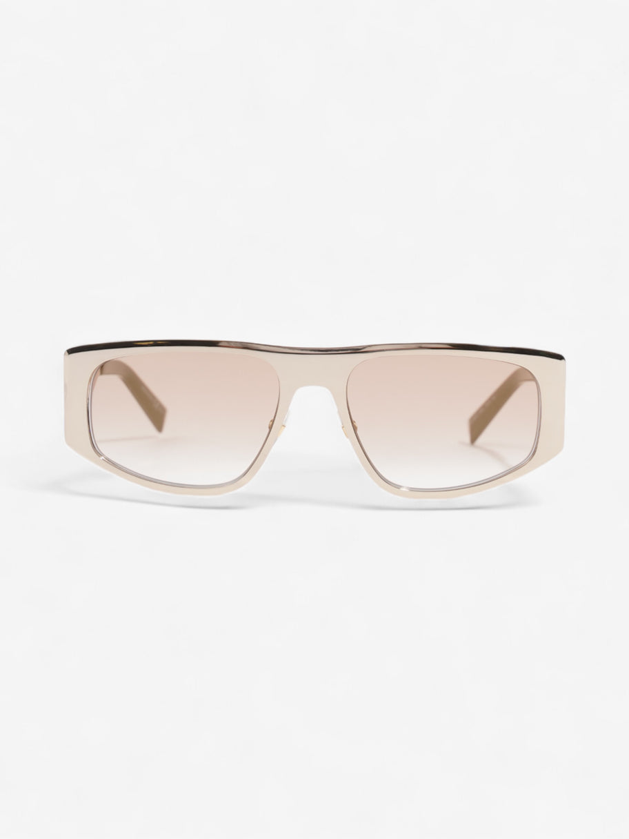 Givenchy Mirrored Logo Cat Eye Sunglasses Gold / Black Acetate 145mm Image 1