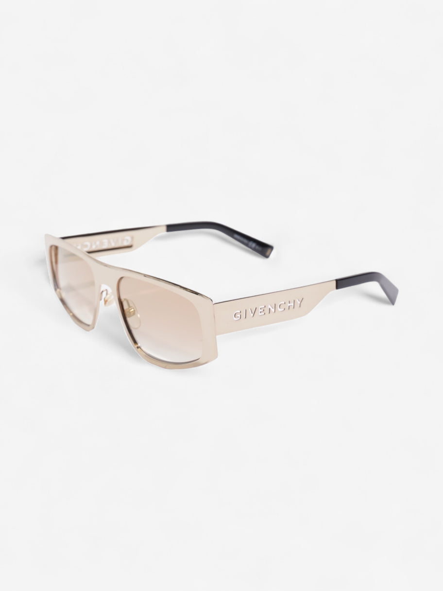 Givenchy Mirrored Logo Cat Eye Sunglasses Gold / Black Acetate 145mm Image 5