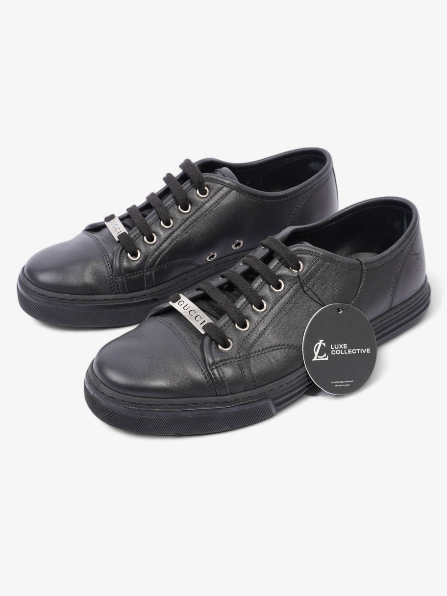 Gucci Low Top Sneaker Black Leather EU 39 UK 5 Image 9